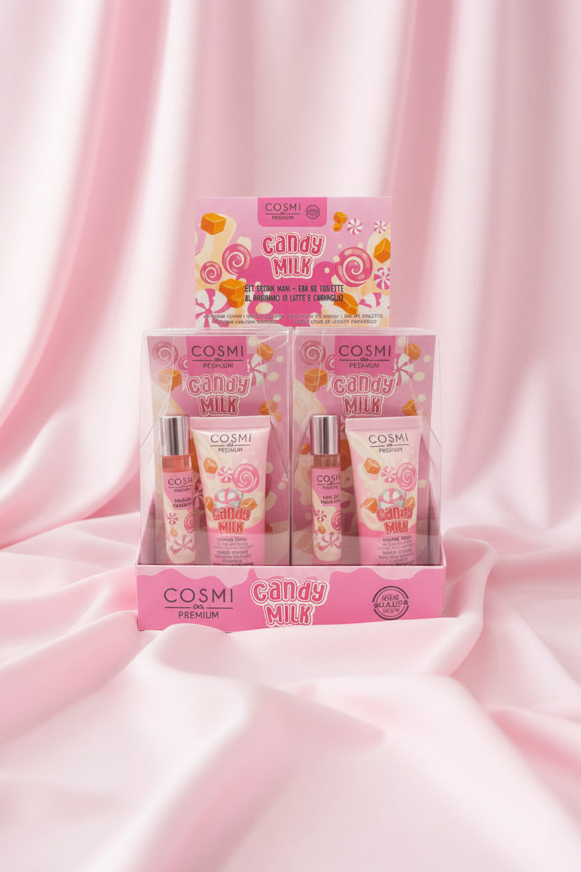 SET CREMA MANI + PROFUMO LATTE E CARAMELLO