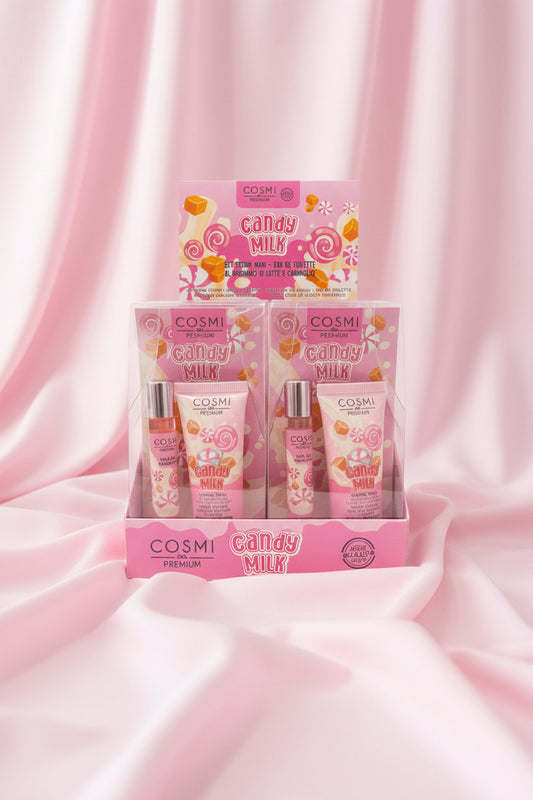 SET CREMA MANI + PROFUMO LATTE E CARAMELLO